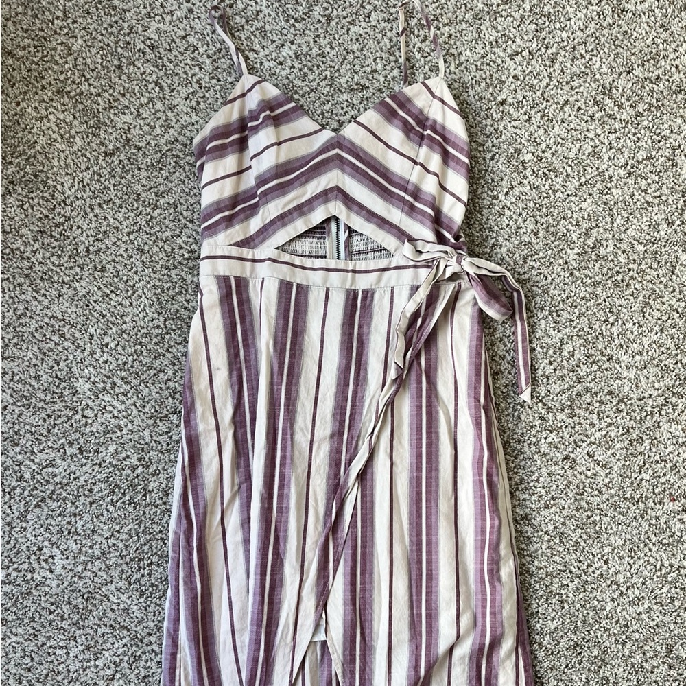 Striped Purple and White Women's Dress